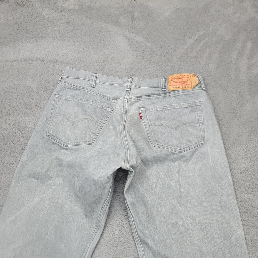 Levi’s 501 XX Jeans Mens Size 36x28 Gray Button Fly Straight Leg Denim *Read